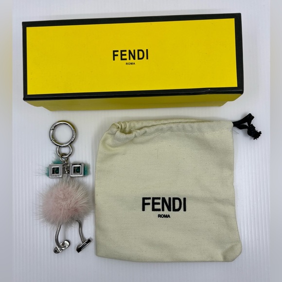 Fendi Pink Mink Hypnoteyes Chick Pom Pom Bag Charm - Picture 7 of 7